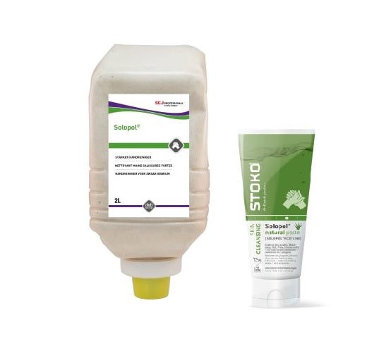 Solopol Handreinigungspaste Tube - lösemittelfreie Paste für starke Verschmutzungen wie Farben und Kleber - Med-Praxisbedarf