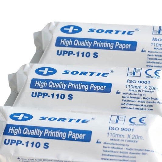 Sortie UPP-110S Thermo-Druckerpapier - beschichtetes synthetisches Papier für Videodrucker - Med-Praxisbedarf
