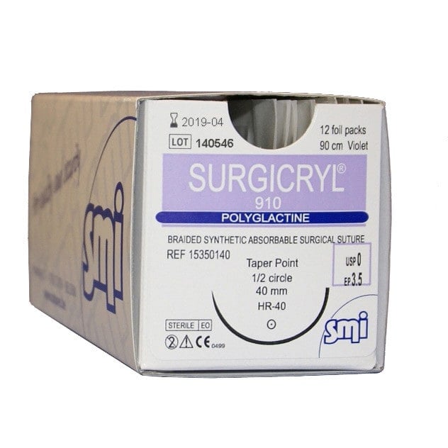 Surgicryl 910 resorbierbares Nahtmaterial - Polyglactin 910 für chirurgische Nähte - Med-Praxisbedarf