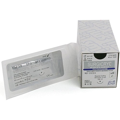 Surgicryl Monofilament Nahtmaterial - langsam resorbierbar für langanhaltenden Gewebehalt - Med-Praxisbedarf
