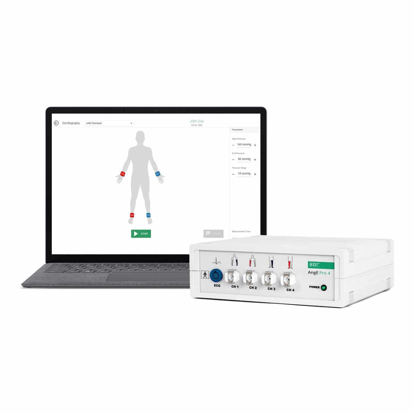 AngE™ ABI+ tragbares ABI-Gerät - kompakt für den Einsatz in verschiedenen Praxisräumen - Med-Praxisbedarf