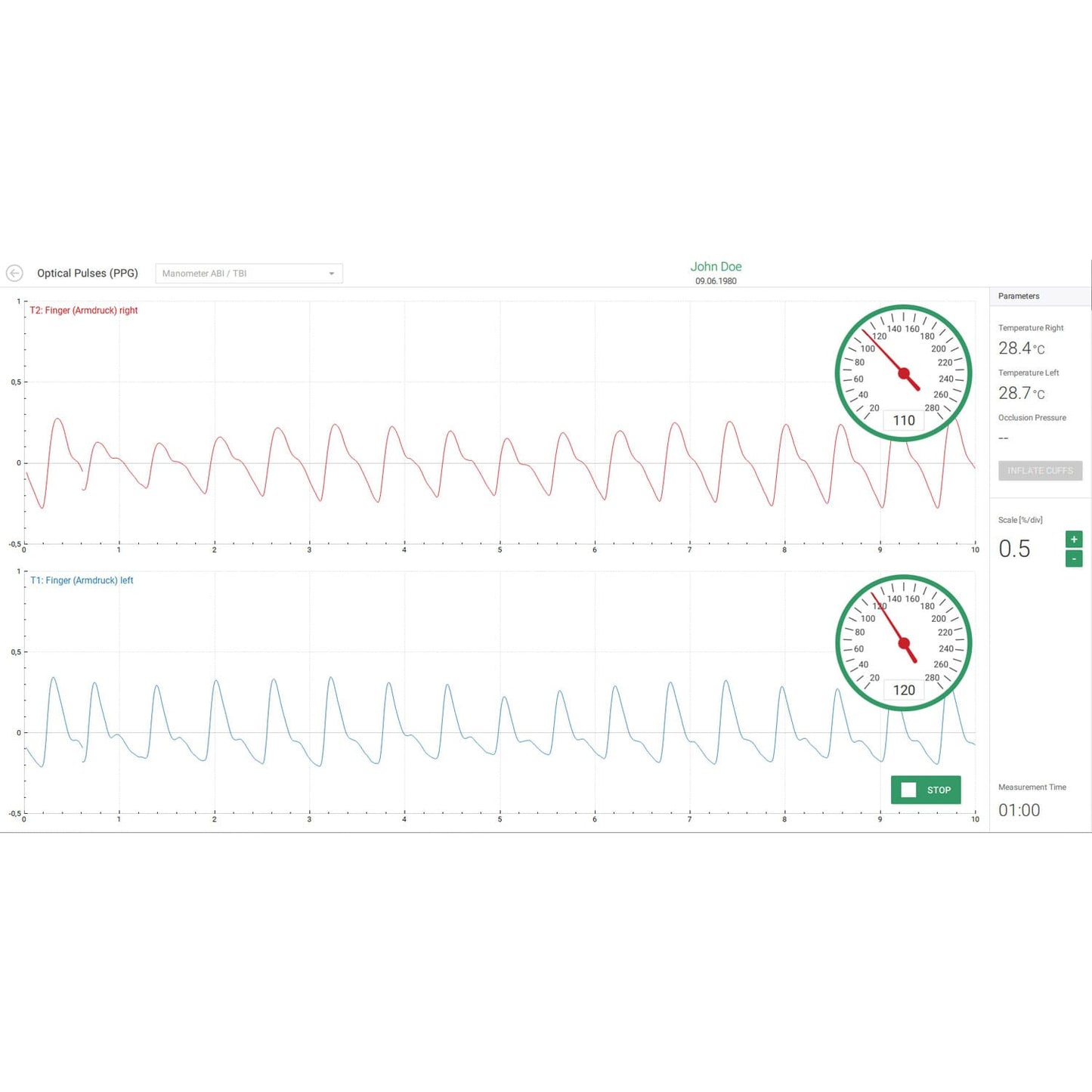 AngE™ Basic ABI Messgerät - kompakt für die Praxis, simultane ABI-Messung in 2 Minuten - Med-Praxisbedarf