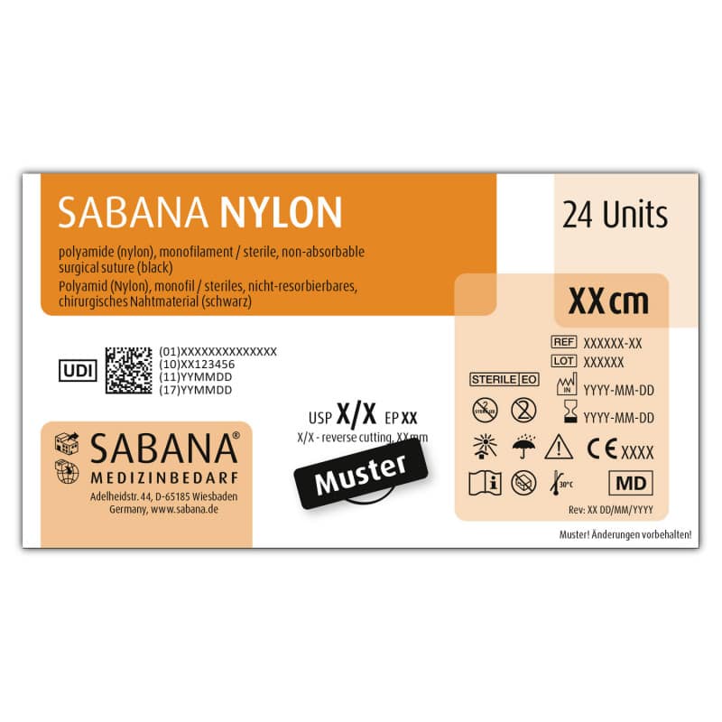 Chirurgisches Nahtmaterial aus Nylon - SABANA NYLON nicht resorbierbar - Med-Praxisbedarf