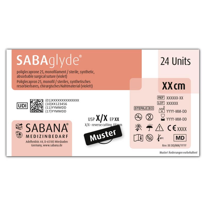 Nahtmaterial SABAglyde von Sabana - resorbierbar aus Poliglecapron 25 - Med-Praxisbedarf