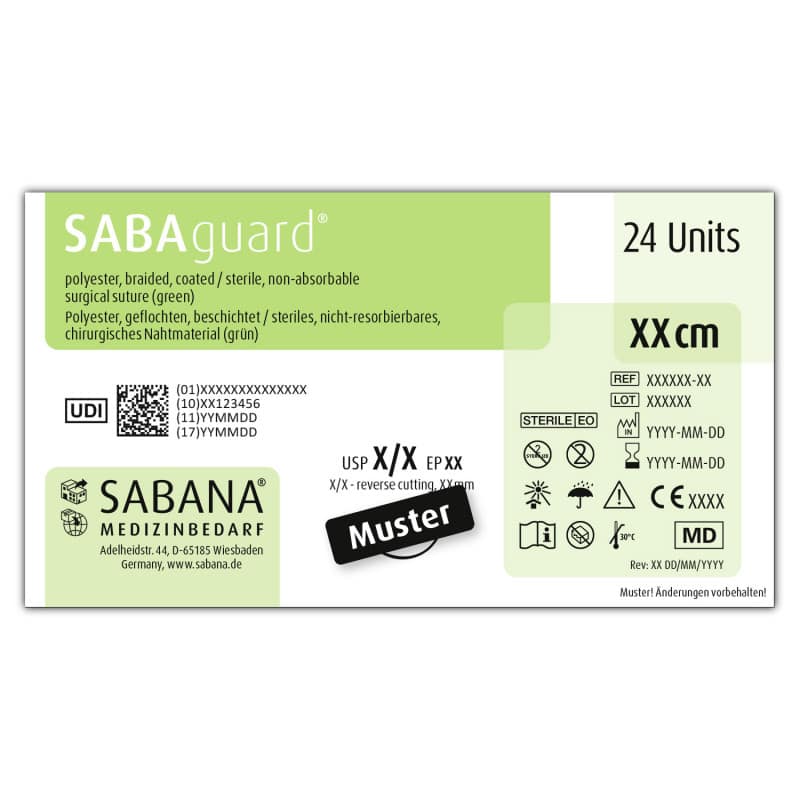 SABAguard Nadel-Faden-Kombination - 24 sterile Einheiten pro Packung - Med-Praxisbedarf