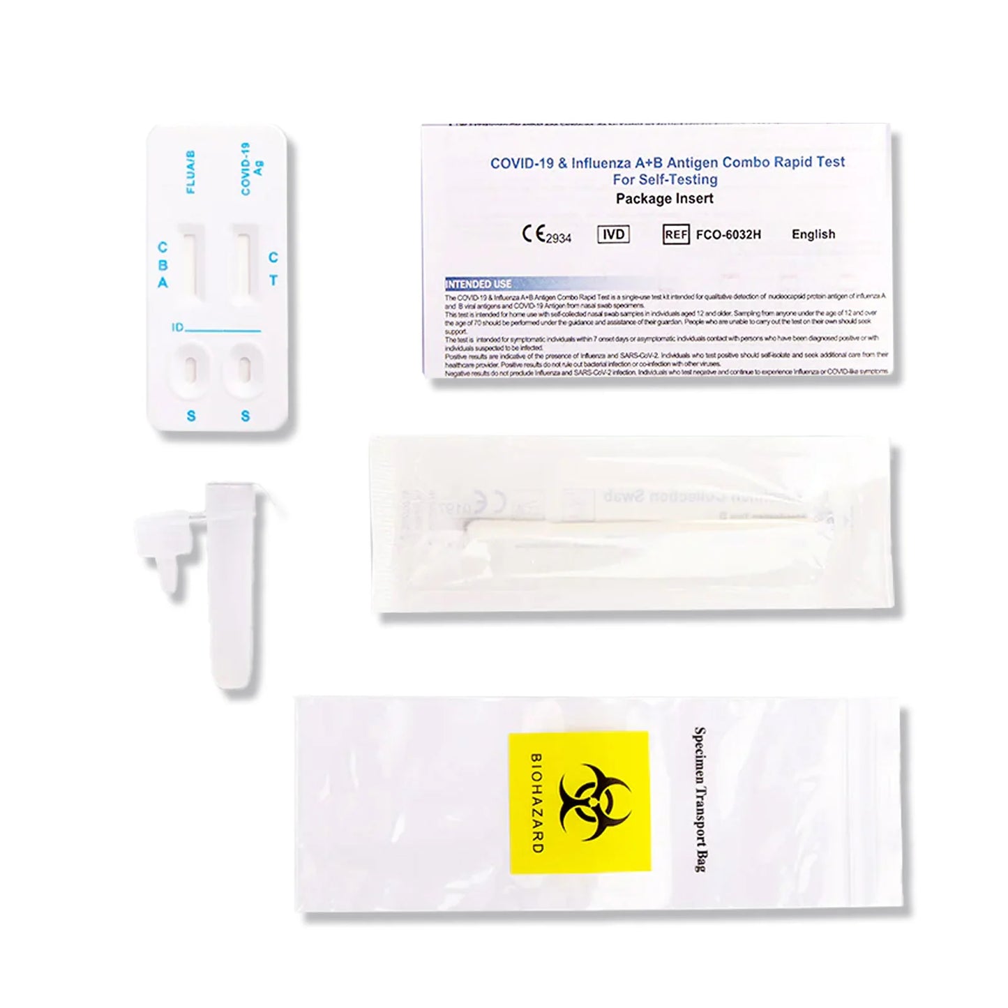 Kombi-Schnelltest Covid-19 Influenza - Einzeln verpackter Test für Praxis und Klinik - Med-Praxisbedarf
