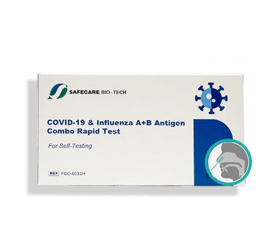 3in1 Safecare Kombi-Test - Schnelltest für Covid-19 und Influenza A+B - Med-Praxisbedarf