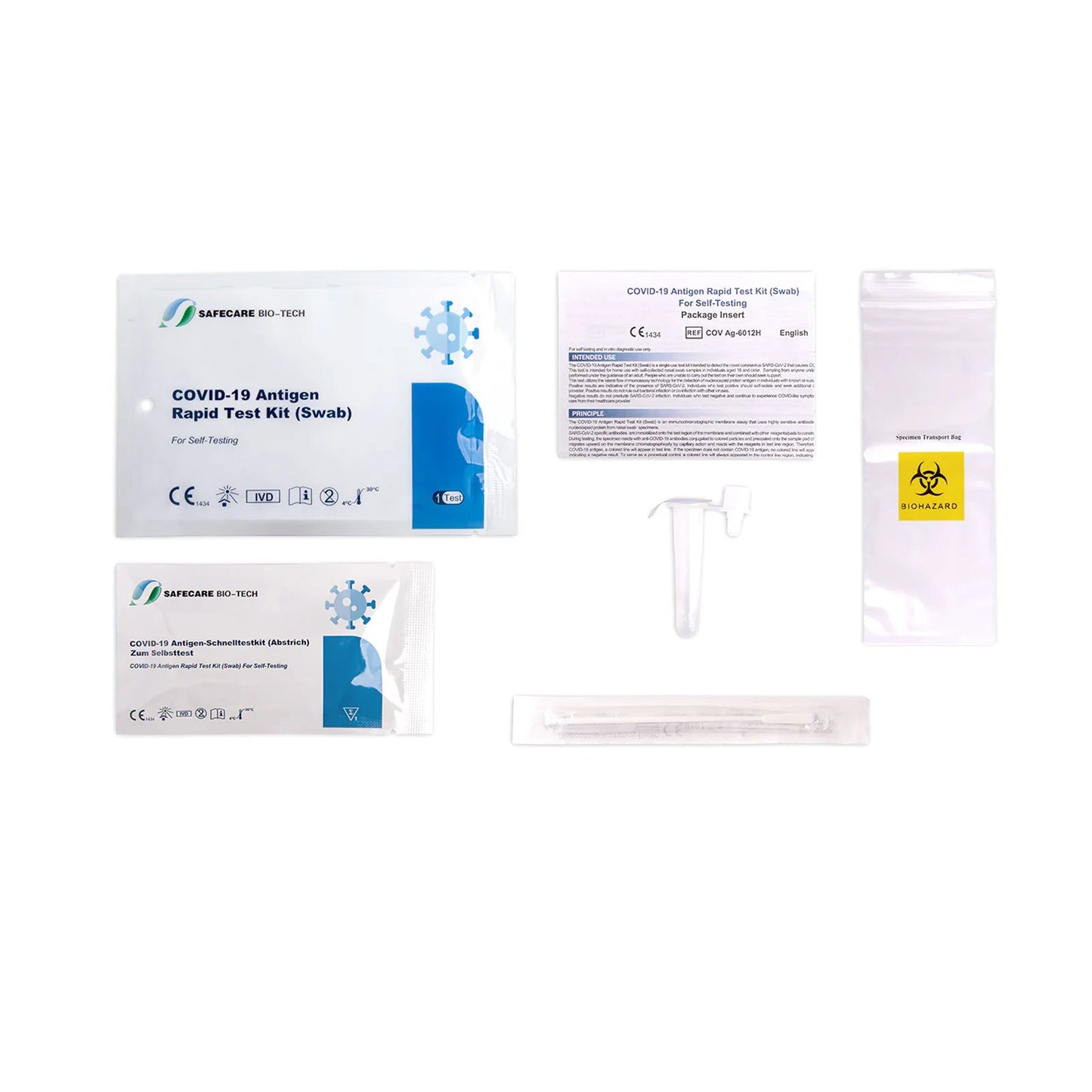 COVID-19 Selbsttest Safecare Antigen Schnelltest - für den privaten Gebrauch, einzelverpackt - Med-Praxisbedarf