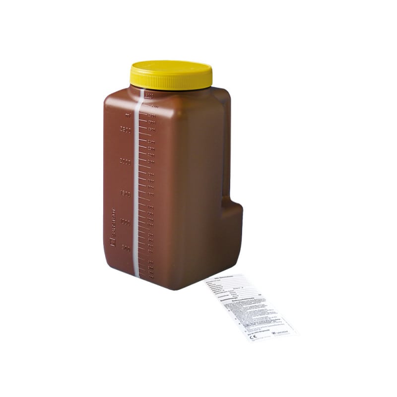 Urinsammelbehälter 3,0 Liter von Sarstedt - für 24-Stunden-Sammlung, großer Fassungsbereich - Med-Praxisbedarf