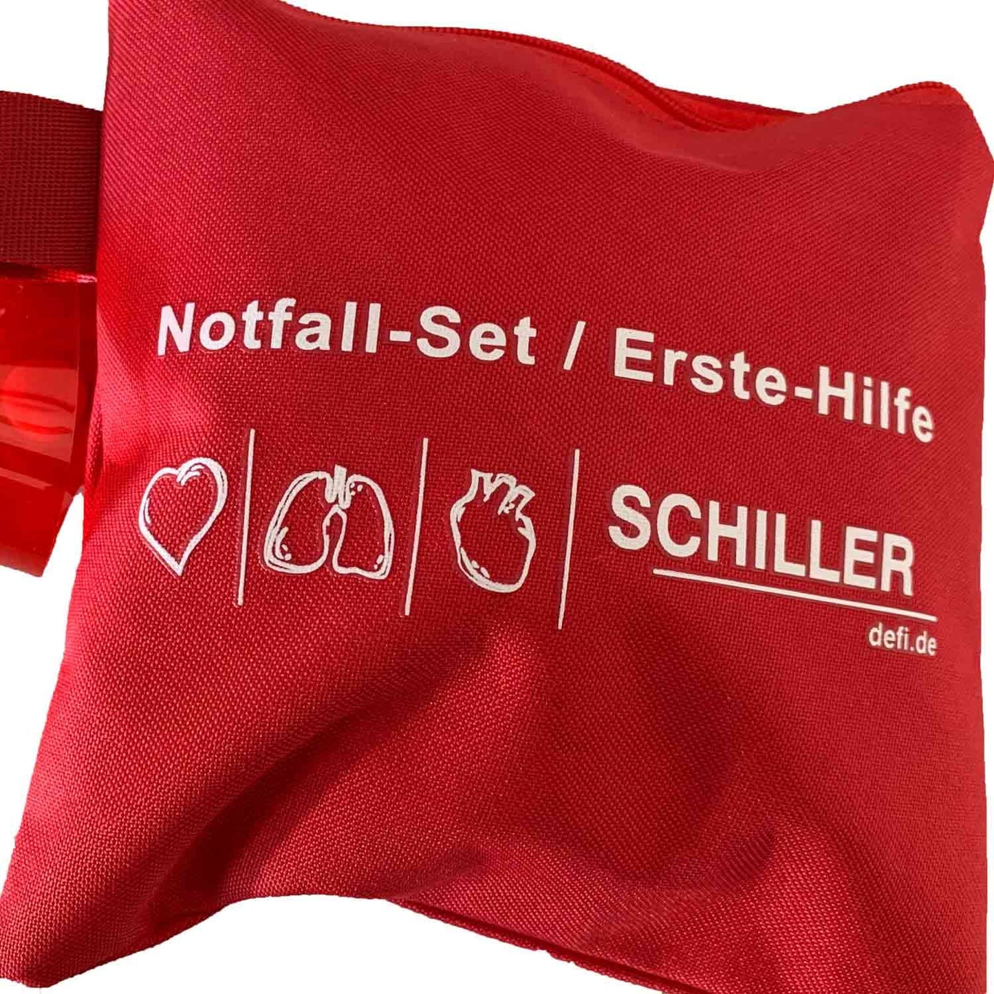 FRED easy Notfall-Kit Etui geöffnet - Innenansicht mit Fach für Elektroden und Zubehör - Med-Praxisbedarf