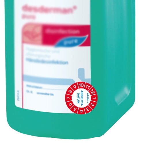 Anbruchdatum Plaketten - selbstklebende Etiketten für Praxis und Klinik, blau-weiß - Med-Praxisbedarf