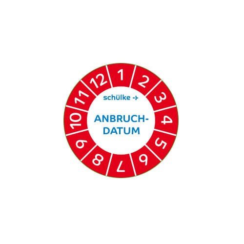 Anbruchplaketten von Schülke & Mayr - Etiketten zur Kennzeichnung geöffneter Medizinprodukte - Med-Praxisbedarf