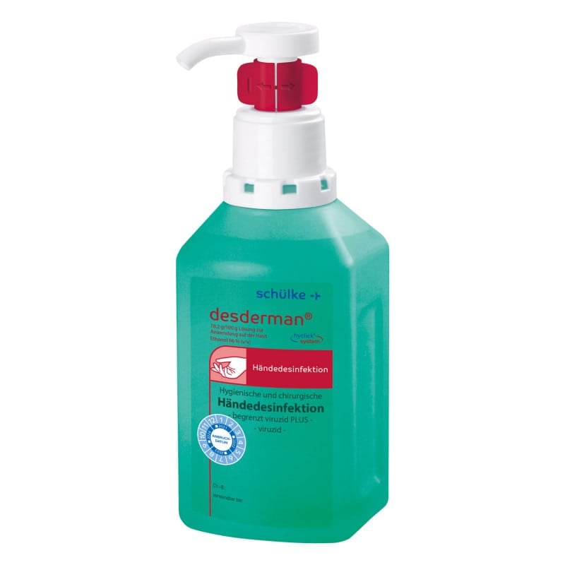Desderman® Händedesinfektion 1 Liter Gebinde - farbstofffrei für hygienische Händedesinfektion - Med-Praxisbedarf