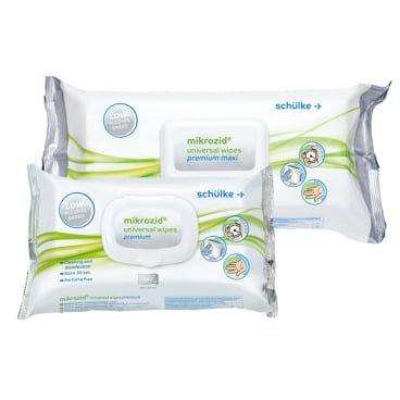 Schülke mikrozid universal wipes premium - alkoholische Schnelldesinfektionstücher für Medizinprodukte - Med-Praxisbedarf