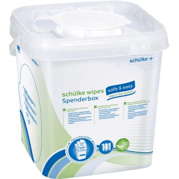 Schülke wipes safe & easy Spendereimer bagless - Eimer-Spender für Feuchttücher, geschlossenes System - Med-Praxisbedarf