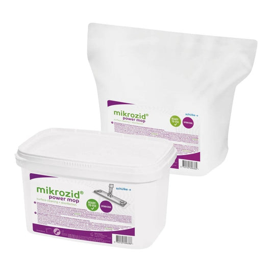 mikrozid power mop Set zur Bodendesinfektion - für Böden, Wände und Decken, gebrauchsfertige Tücher - Med-Praxisbedarf