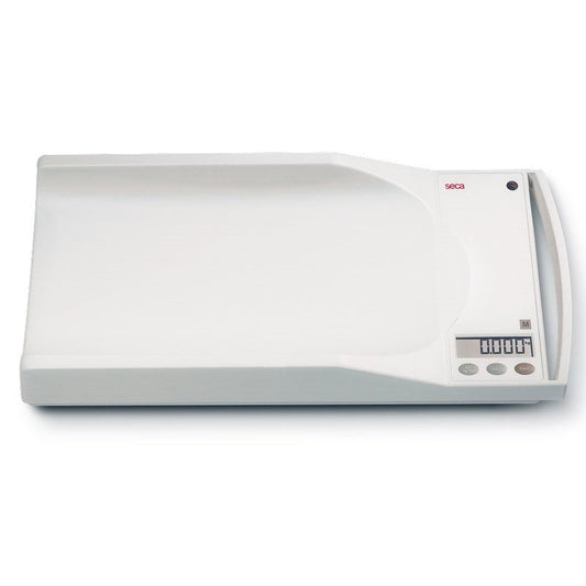 Geeichte Säuglingswaage seca 336 - elektronische Babywaage Eichklasse III mit Wiegeschale und Display - Med-Praxisbedarf