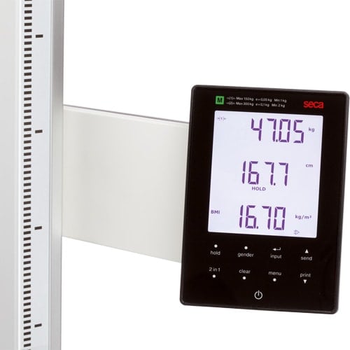 seca 285 seitliche Ansicht - kompaktes Design der kombinierten Messstation - Med-Praxisbedarf