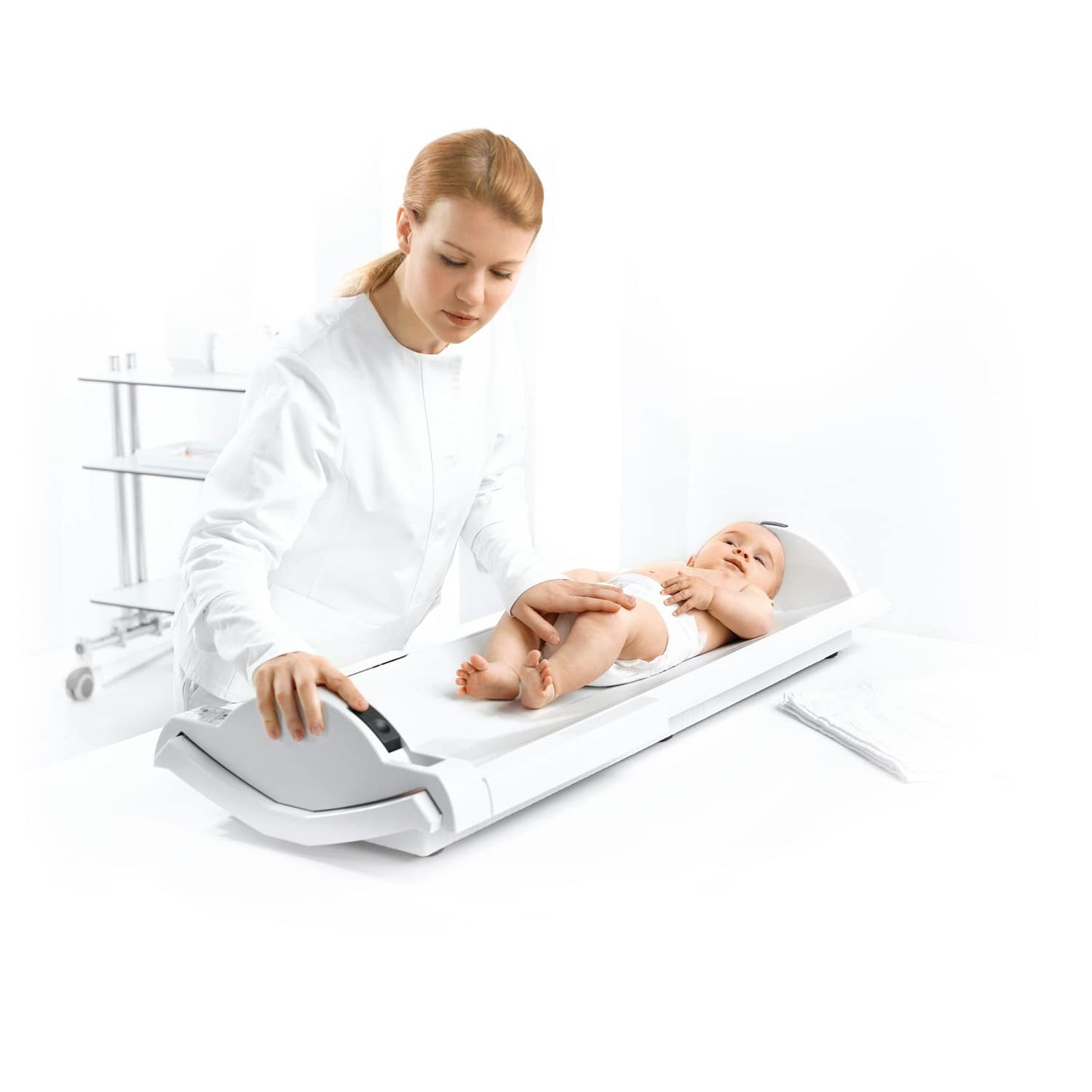 Seca 416 Baby-Längenmesser in der Detailansicht - mit feststellbarer Kopf- und Fußplatte für genaue Ergebnisse - Med-Praxi...