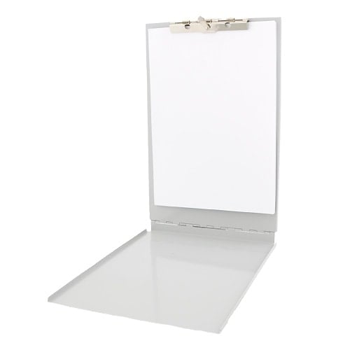 Saunders Klemmbrett Detail - stabile Aluminium-Klemme für A4-Formate, praktisches Hilfsmittel - Med-Praxisbedarf