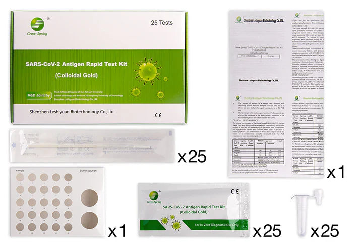 Covid-19 Antigen Schnelltest 25er Box - Green Spring SARS-CoV-2 Profi Test - Med-Praxisbedarf