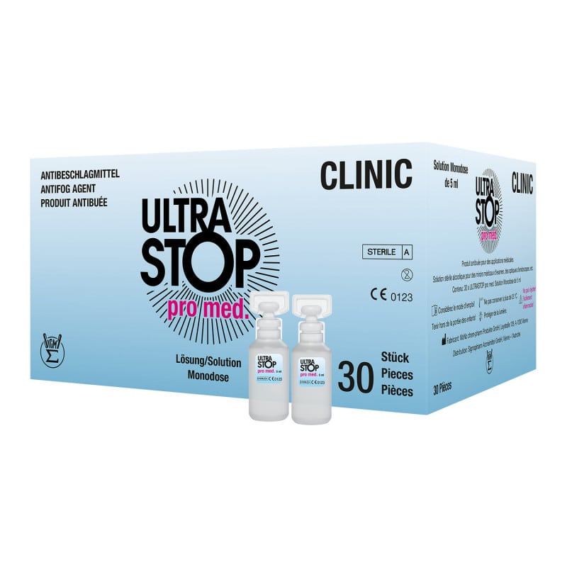 ULTRASTOP pro med. Einzeldosen - transparente Antifog-Beschichtung für Brillen und Linsen - Med-Praxisbedarf