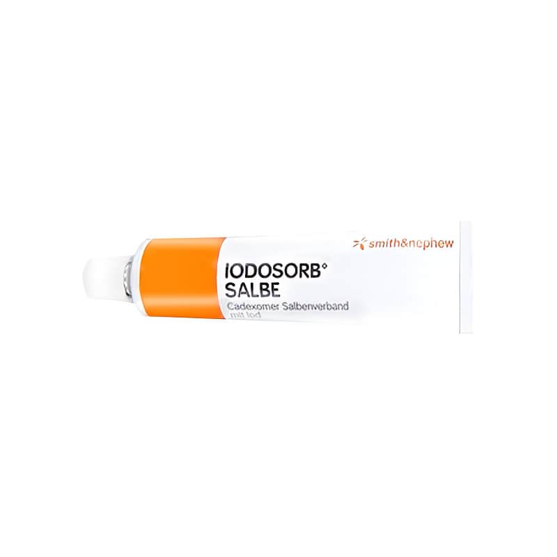 IODOSORB Salbe für chronische Wunden - antiseptische Wundsalbe mit Cadexomer-Iod - Med-Praxisbedarf