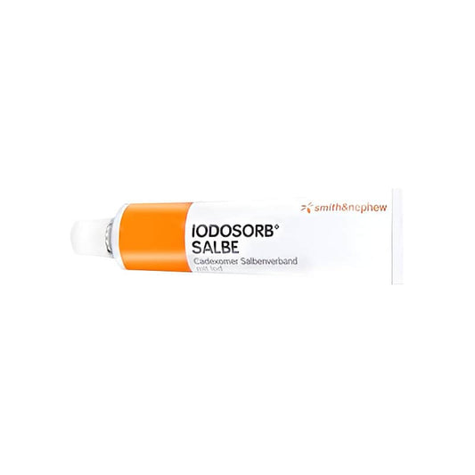 IODOSORB Salbe für chronische Wunden - antiseptische Wundsalbe mit Cadexomer-Iod - Med-Praxisbedarf