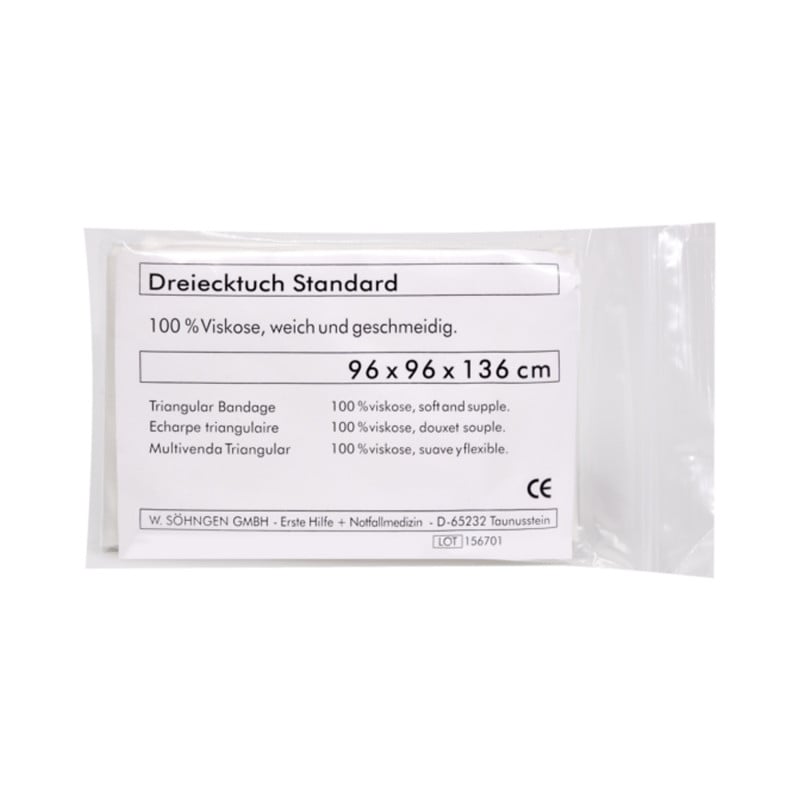 Dreiecktuch in Dreiecksform - Einfach zu verwendendes Verbandtuch für die Notfallmedizin - Med-Praxisbedarf