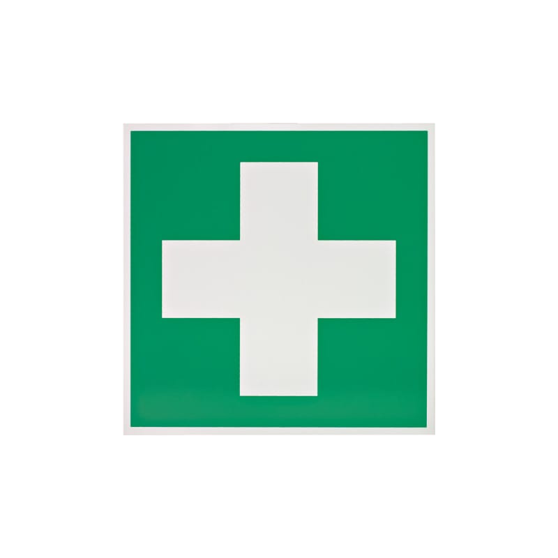 Erste-Hilfe-Beschilderung grün-weiß - Wandschild zur Kennzeichnung von Verbandräumen - Med-Praxisbedarf