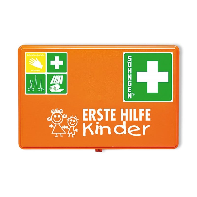 Erste-Hilfe-Kasten Kindergarten - kindgerechter Verbandskasten für Kitas und Vorschulen - Med-Praxisbedarf