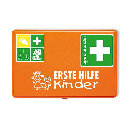 Erste-Hilfe-Kasten Kindergarten - kindgerechter Verbandskasten für Kitas und Vorschulen - Med-Praxisbedarf