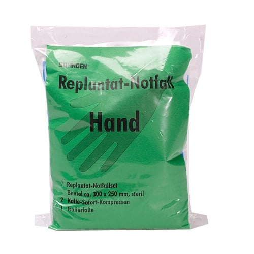 Replantat-Set Inhalt - Transportbehälter, sterile Lösung, Rettungsdecke, Anleitung - Med-Praxisbedarf