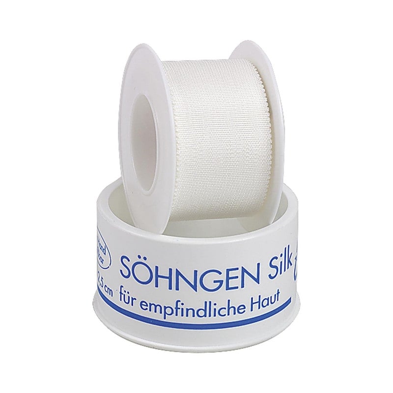 SÖHNGEN-Silk Heftpflaster für empfindliche Haut - aus weißem, luftdurchlässigem Taftgewebe - Med-Praxisbedarf