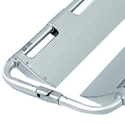 Söhngen Schaufeltrage geteilt - Detail der Verbindungsmechanik und Handgriffe - Med-Praxisbedarf
