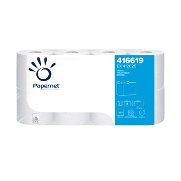 Papernet Toilettenpapier 2-lagig weiß - Hygieneprodukt für Arztpraxen und medizinische Einrichtungen - Med-Praxisbedarf