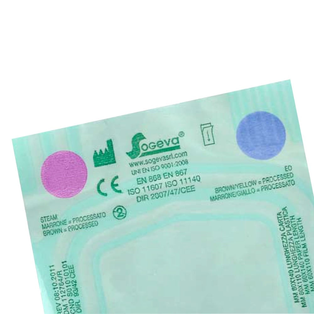 Sterilisationsbeutel selbstklebend - Für Autoklaven, geeignet für Temperaturen von 121 bis 134 Grad - Med-Praxisbedarf