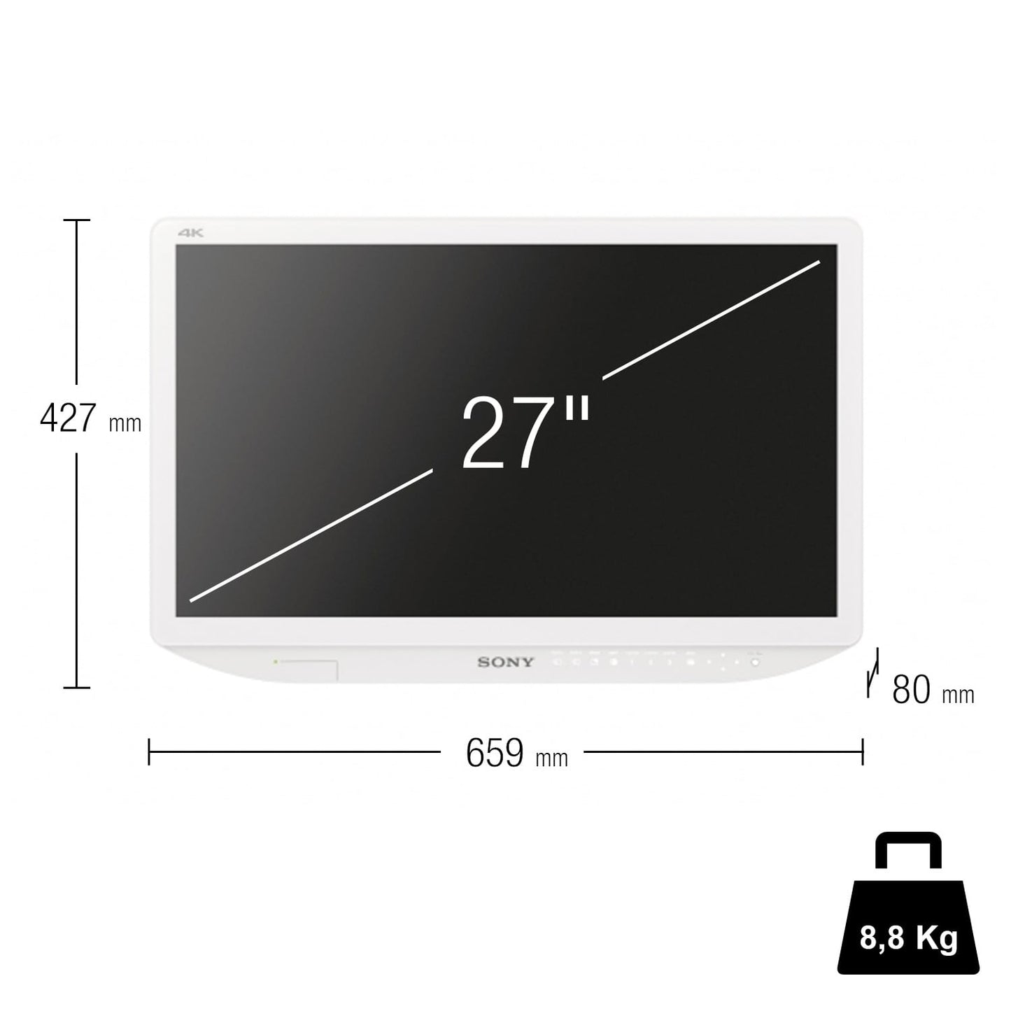 Medizinmonitor LMD-X2705MD im Betrieb - 27 Zoll 4K Display von Sony zur Diagnoseunterstützung - Med-Praxisbedarf