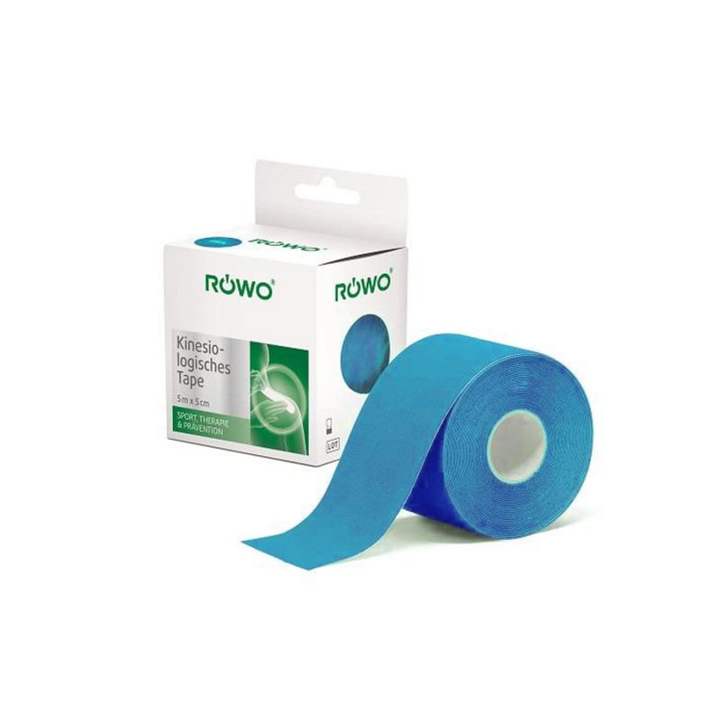 RÖWO Kinesiologisches Tape schwarz - für Therapie, 5 Meter Länge, elastisch - Med-Praxisbedarf