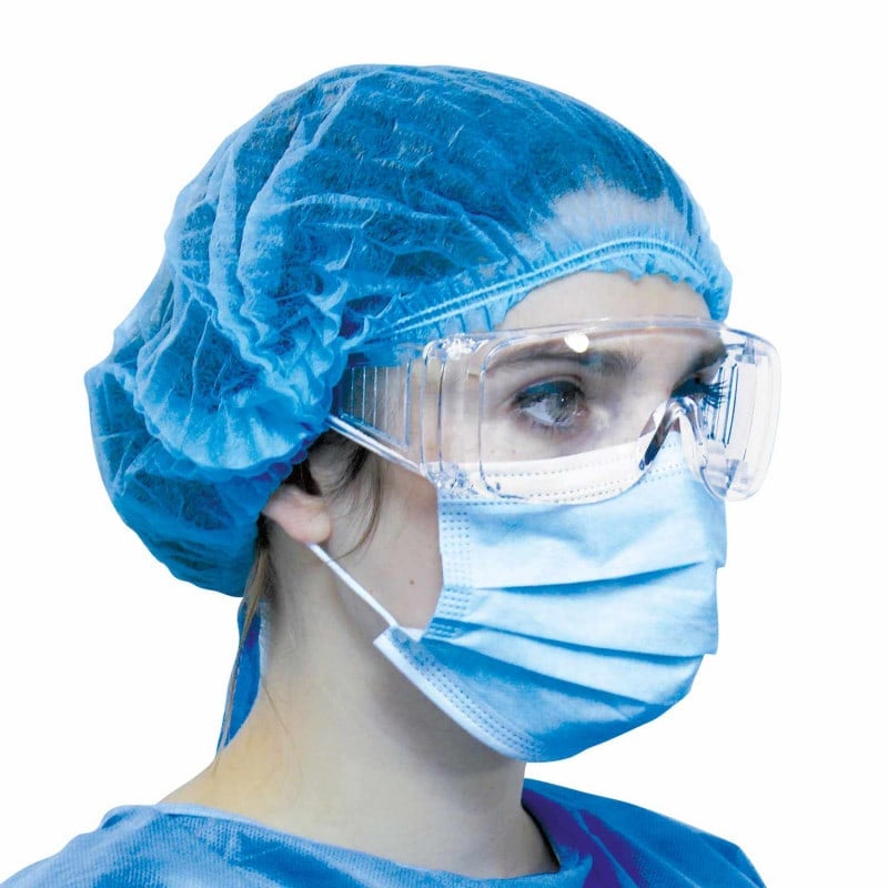 ProEyes Schutzbrille mit Anti-Beschlag-Beschichtung - transparente Gläser, verstellbare Bügel - Med-Praxisbedarf