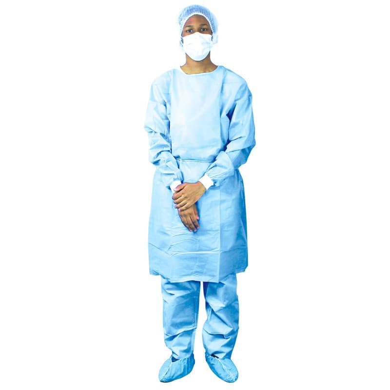 Steriler OP-Kittel Einweg - SMS-Vliesstoff 35 g/m², von SteriBlue - Med-Praxisbedarf
