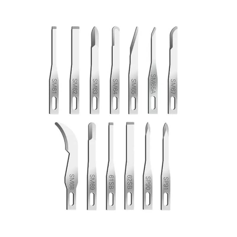 Swann Morton Mikro-Skalpellklinge Gr. 25 - Skalpellklinge mit gerader Rückseite für Labor und Chirurgie - Med-Praxisbedarf
