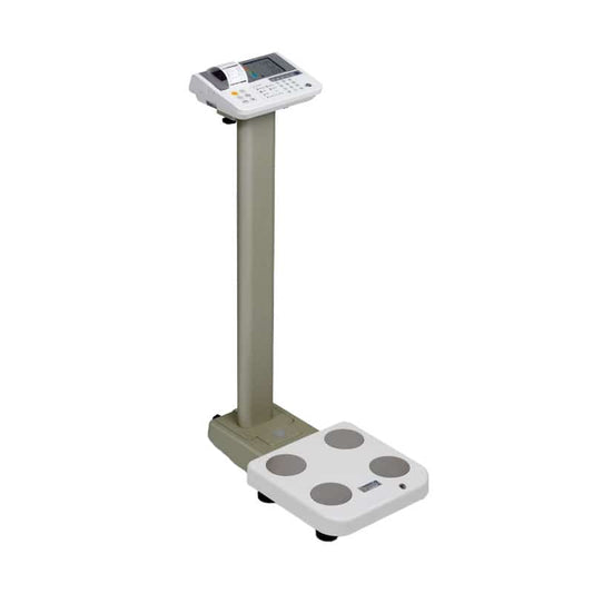Tanita DC-430MA Körperanalysewaage Frontansicht - mit großem Display und BIA-Technologie für Praxen - Med-Praxisbedarf