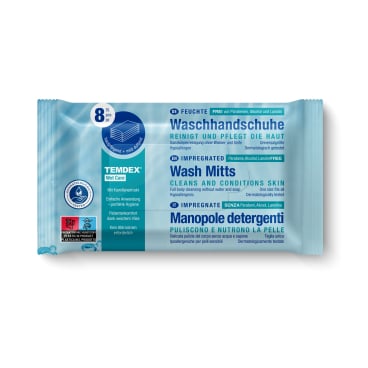 TEMDEX Wet Care Waschhandschuhe - Ganzkörperreinigung ohne Wasser, einzeln verpackt - Med-Praxisbedarf
