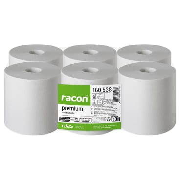 Handtuchrolle 20x36 cm 2-lagig weiß - racon® Premium für Arztpraxen, Kliniken und Pflege - Med-Praxisbedarf