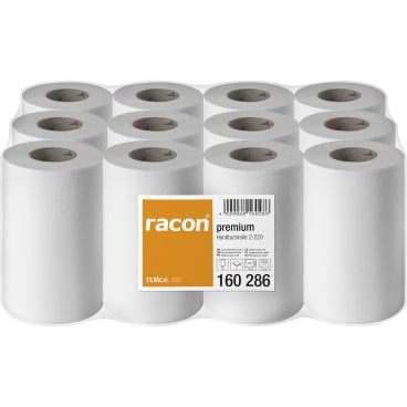 Handtuchrollen 20x36 cm 2-lagig hochweiß - racon® Premium für Innenabrollung aus Zellstoff - Med-Praxisbedarf