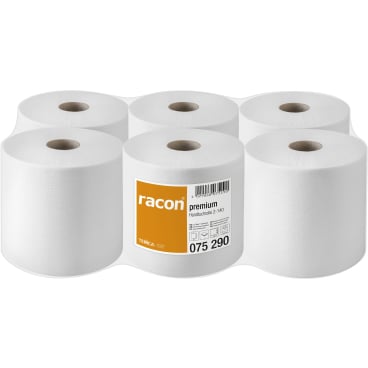 Handtuchrollen 20 cm x 140 m 2-lagig - racon® Premium für Außenabrollung, hochweiß - Med-Praxisbedarf
