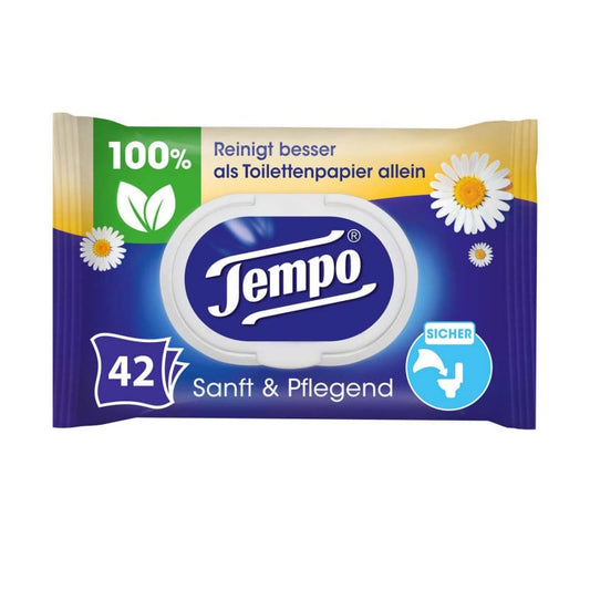 TEMPO feuchte Toilettentücher - spülbare Feuchttücher für medizinische Sanitärbereiche - Med-Praxisbedarf