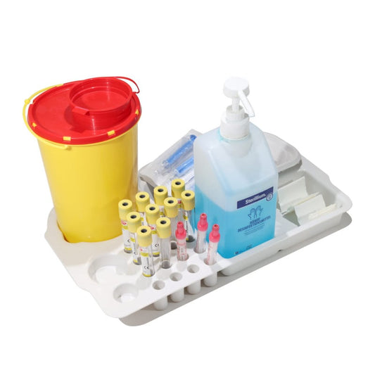 Behandlungs-Tablett Teqler weiß - Ordnungssystem für Blutentnahme-Zubehör - Med-Praxisbedarf