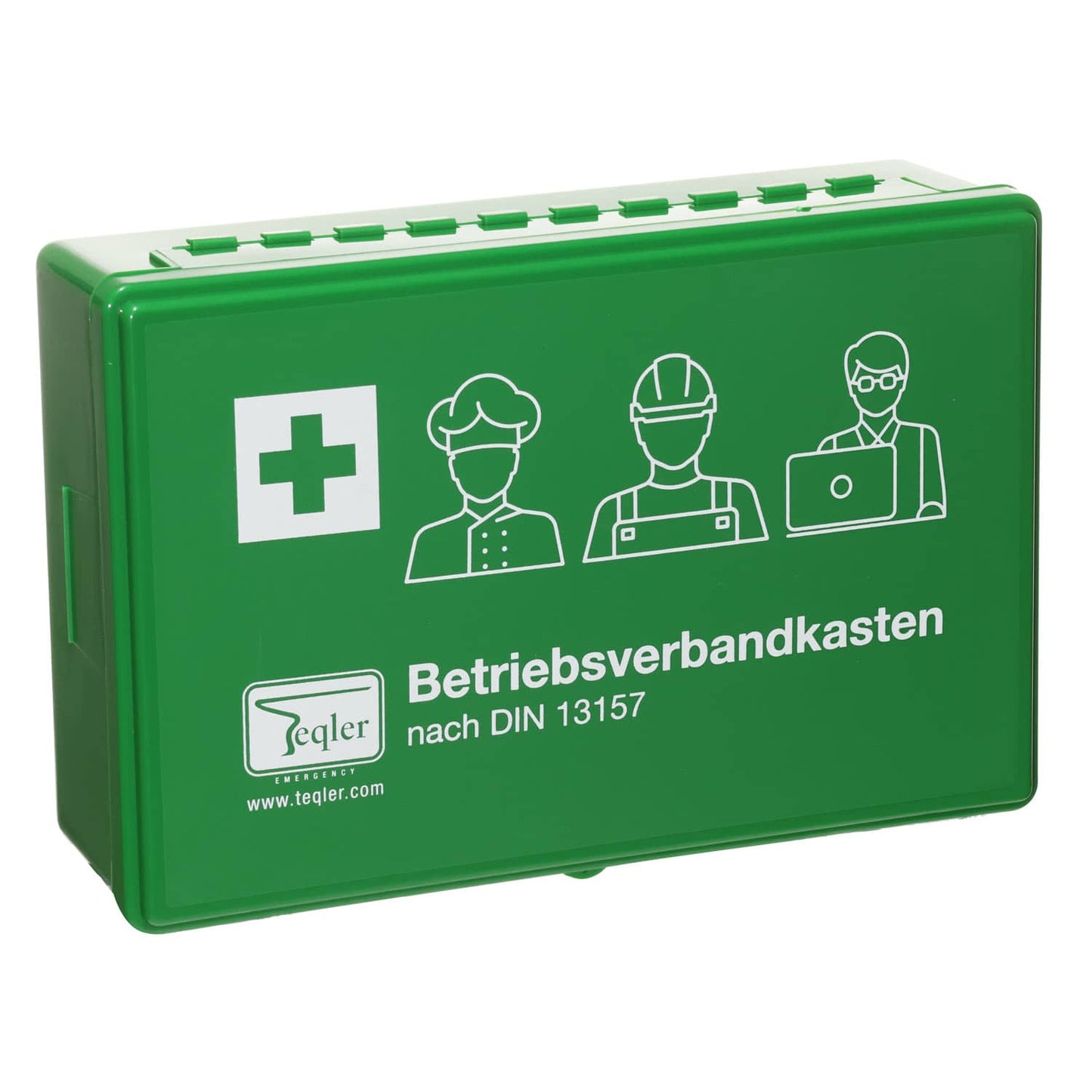 Betriebsverbandkasten DIN 13157 Verbandkasten C - kompakt für Betriebe von Teqler, 26 x 17 x 8 cm - Med-Praxisbedarf